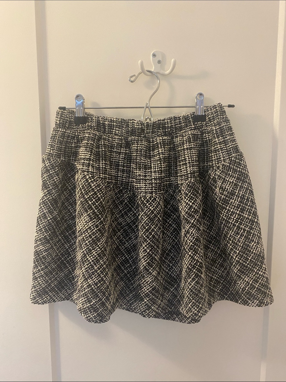 Girls XL Joe Fresh Black and White Tweed Circle Skirt